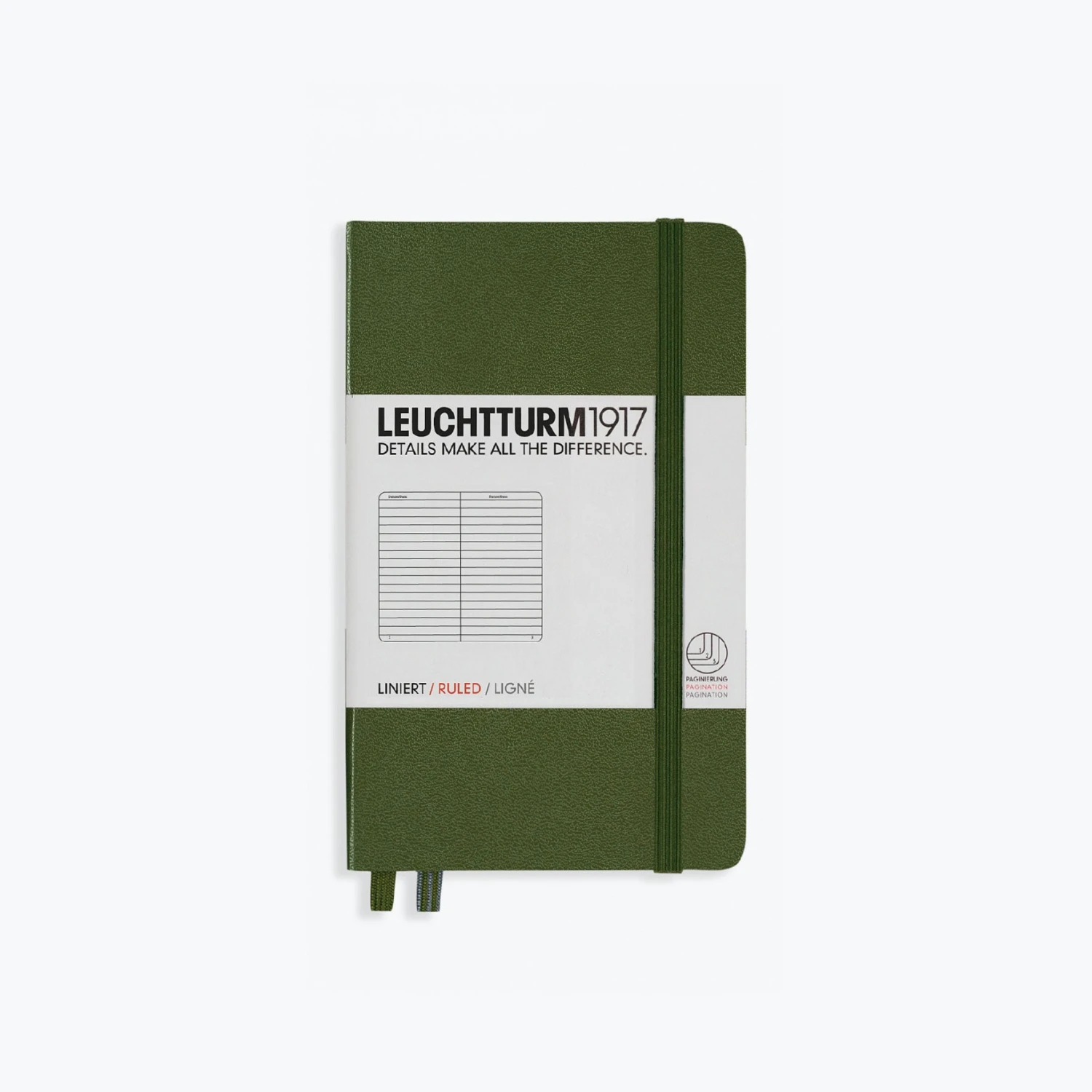 Leuchtturm 1917 Notebooks Leuchtturm1917 - Notebook - A6 - Army 3 Leuchtturm 1917 Notebooks Leuchtturm1917 - Notebook - A6 - Army