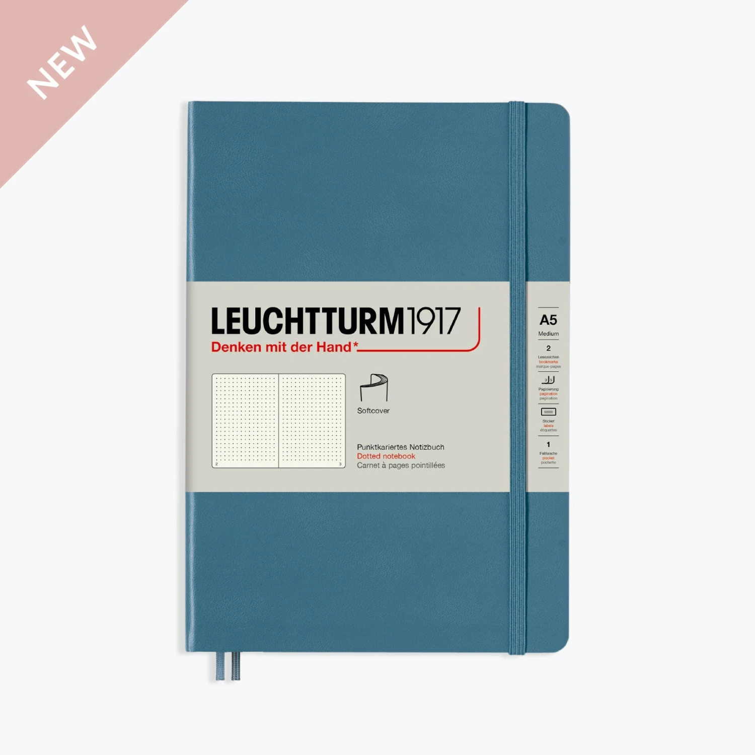 Leuchtturm 1917 Notebooks Leuchtturm1917 - Notebook - Softcover - A5 - Rising - Stone Blue 4 Leuchtturm 1917 Notebooks Leuchtturm1917 - Notebook - Softcover - A5 - Rising - Stone Blue