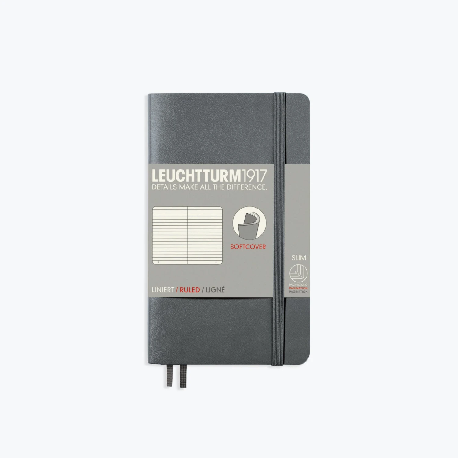 Leuchtturm 1917 Notebooks Leuchtturm1917 - Notebook - Softcover - A6 - Anthracite 3 Leuchtturm 1917 Notebooks Leuchtturm1917 - Notebook - Softcover - A6 - Anthracite