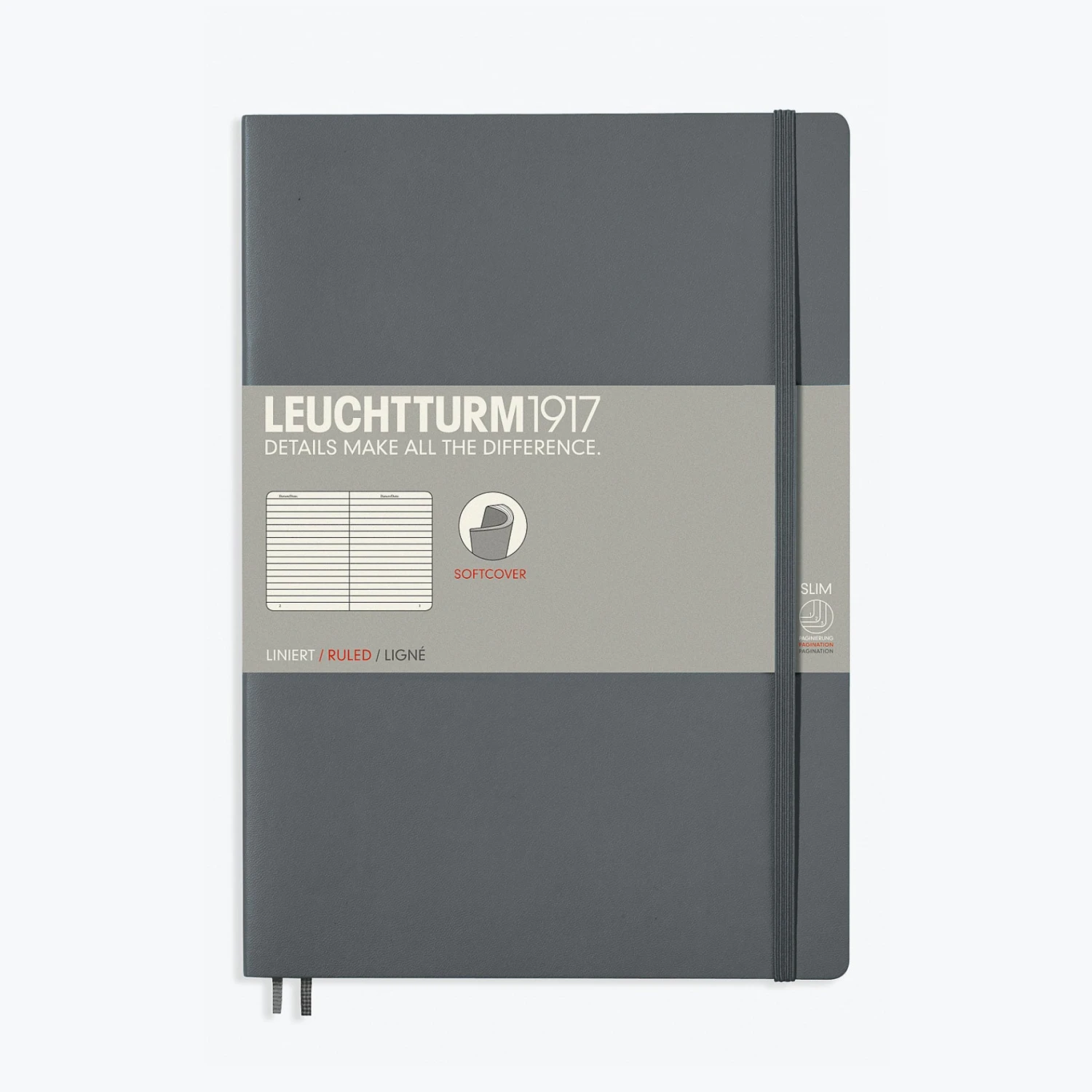 Leuchtturm 1917 Leuchtturm1917 - Notebook - Softcover - B5 - Anthracite Notebooks 3 Leuchtturm 1917 Leuchtturm1917 - Notebook - Softcover - B5 - Anthracite Notebooks