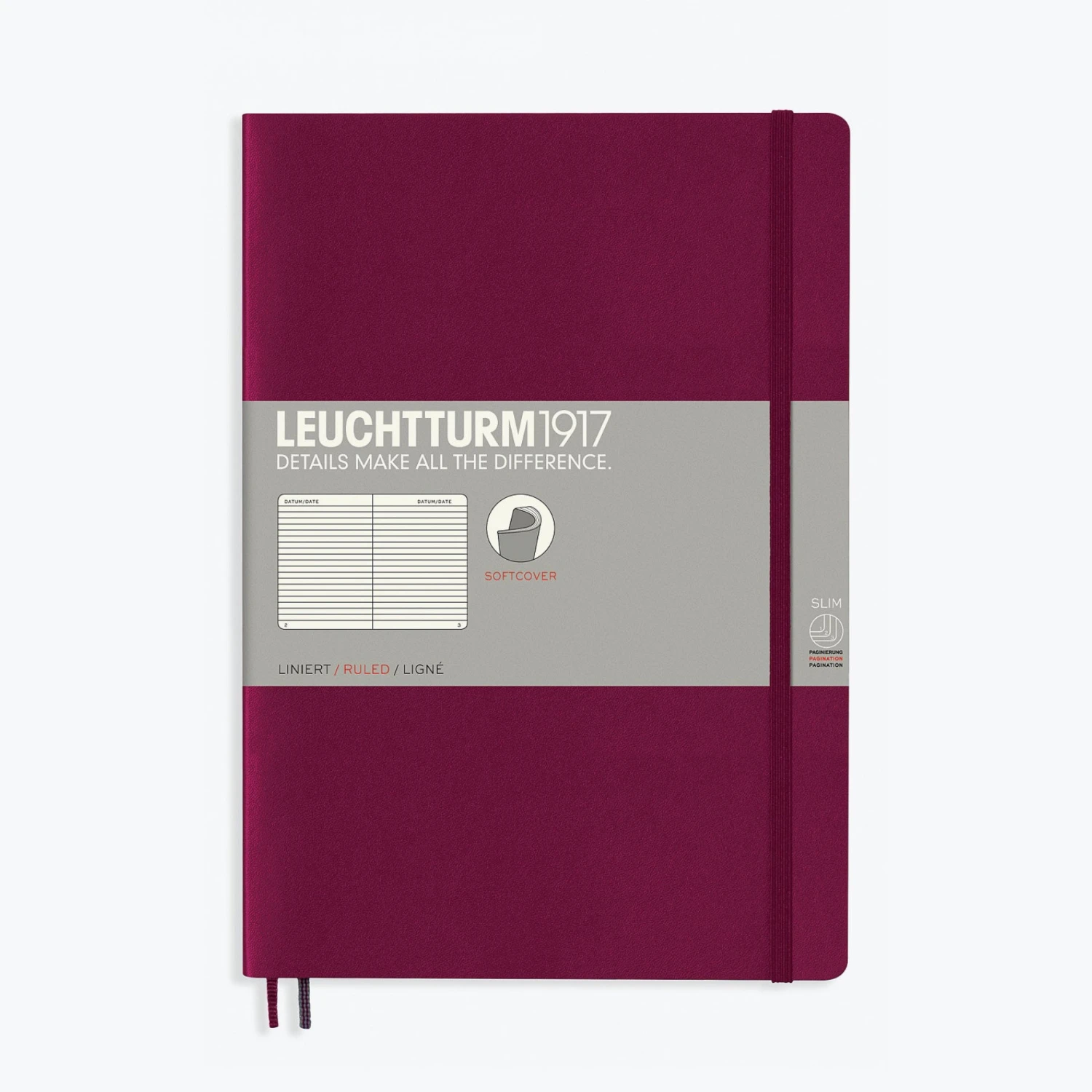 Leuchtturm 1917 Leuchtturm1917 - Notebook - Softcover - B5 - Port Red 3 Leuchtturm 1917 Leuchtturm1917 - Notebook - Softcover - B5 - Port Red