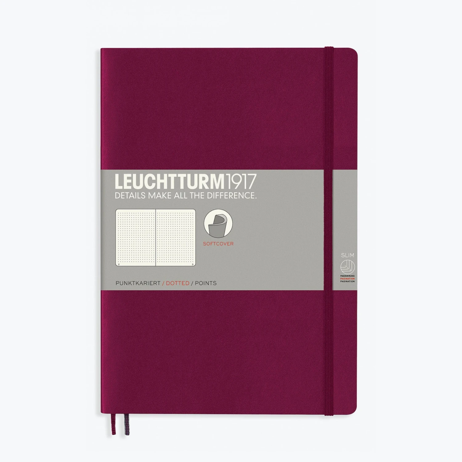 Leuchtturm 1917 Leuchtturm1917 - Notebook - Softcover - B5 - Port Red 4 Leuchtturm 1917 Leuchtturm1917 - Notebook - Softcover - B5 - Port Red