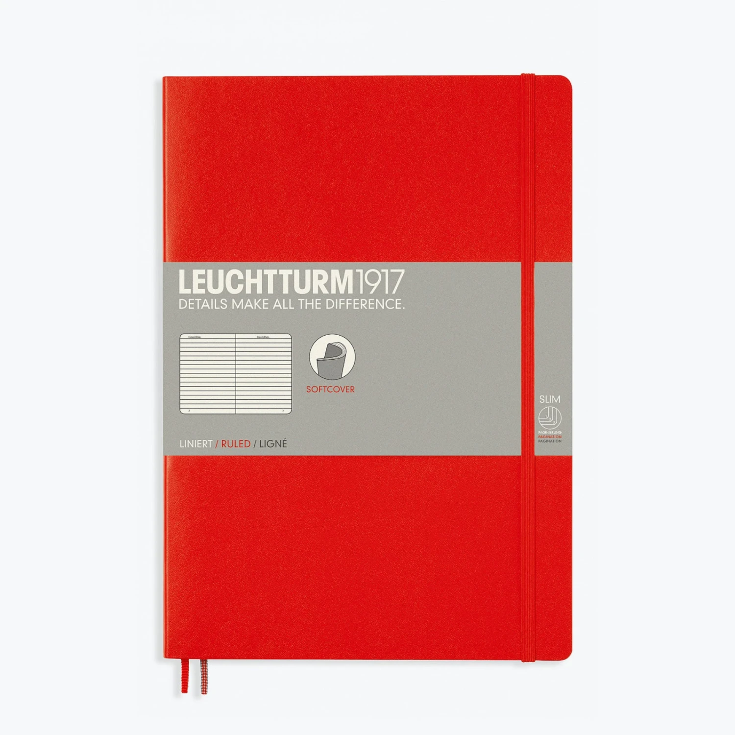 Leuchtturm 1917 Leuchtturm1917 - Notebook - Softcover - B5 - Red 3 Leuchtturm 1917 Leuchtturm1917 - Notebook - Softcover - B5 - Red