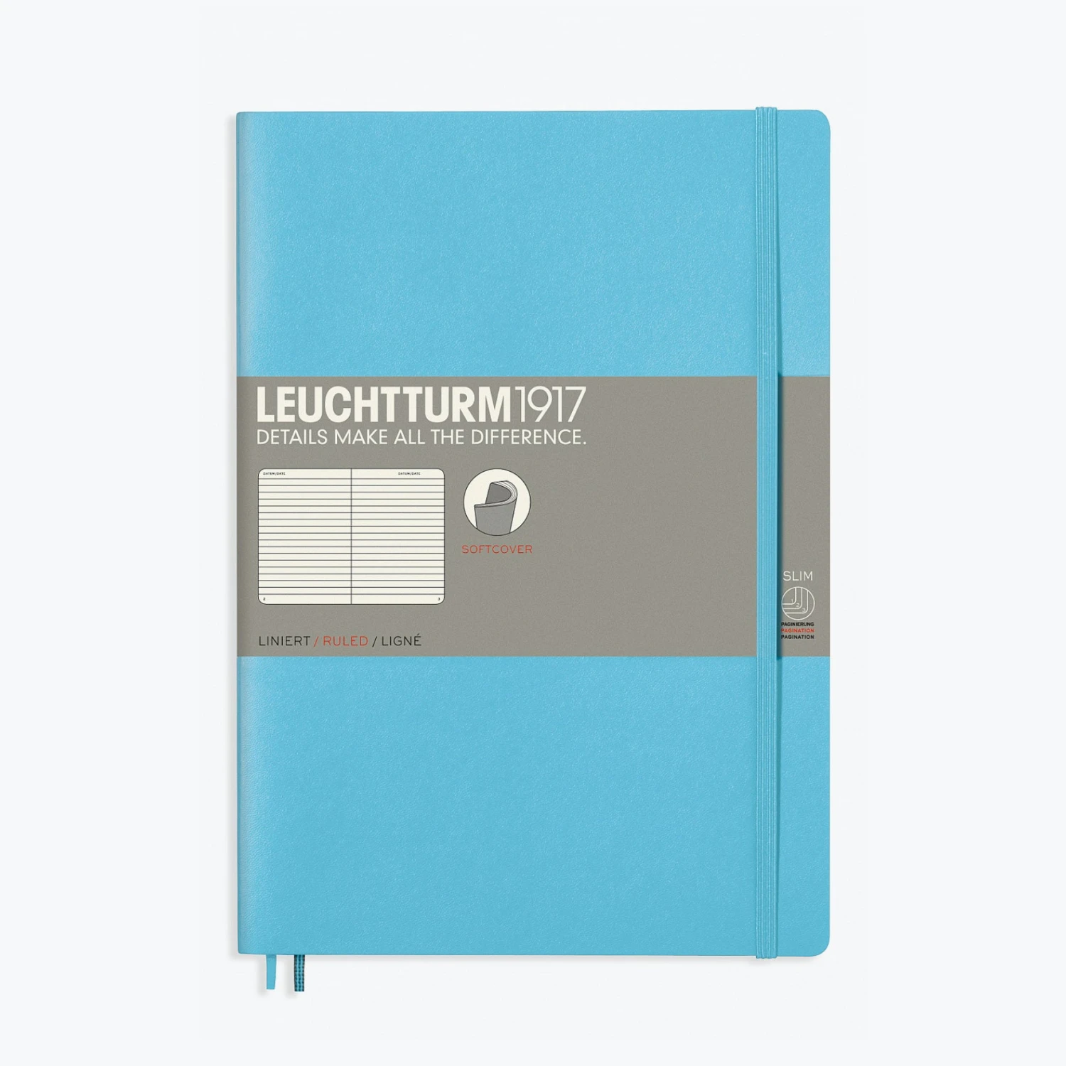 Leuchtturm 1917 Notebooks Leuchtturm1917 - Notebook - Softcover - B5 - Ice Blue 3 Leuchtturm 1917 Notebooks Leuchtturm1917 - Notebook - Softcover - B5 - Ice Blue