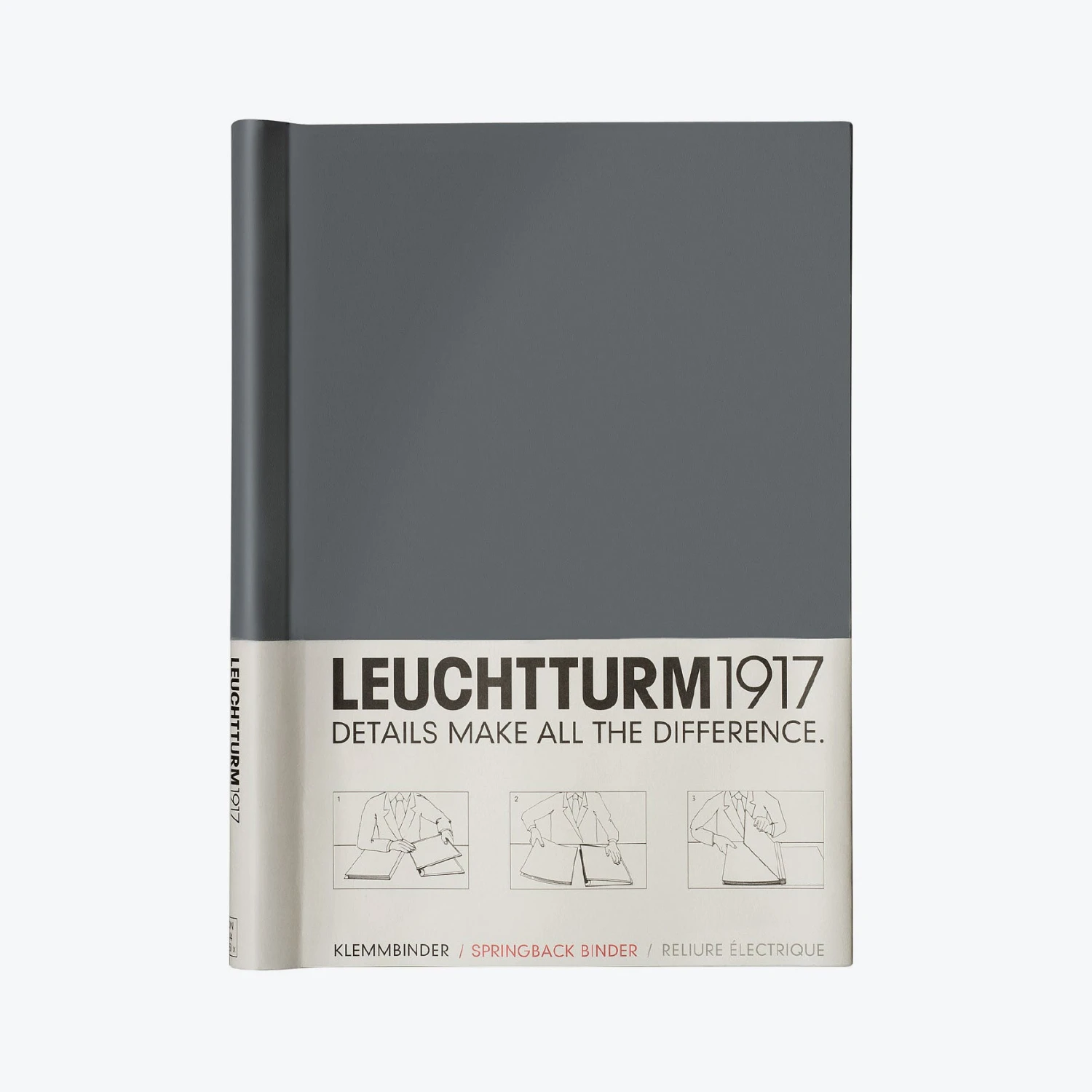 Leuchtturm 1917 Leuchtturm1917 - Springback Binder - A4 - Anthracite Springback & Clamp Binders 3 Leuchtturm 1917 Leuchtturm1917 - Springback Binder - A4 - Anthracite Springback & Clamp Binders