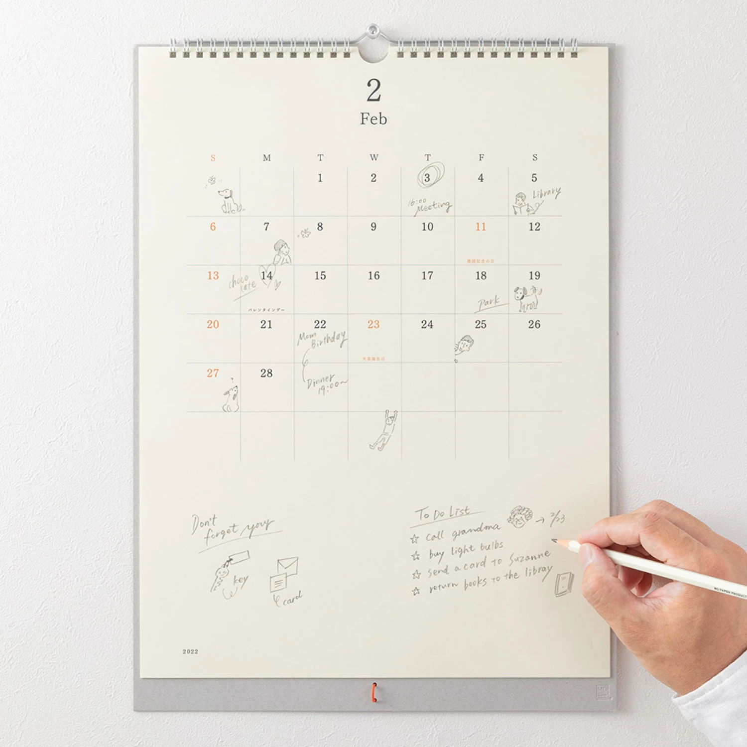 Diaries Midori - 2022 Calendar - MD Wall 9 Diaries Midori - 2022 Calendar - MD Wall