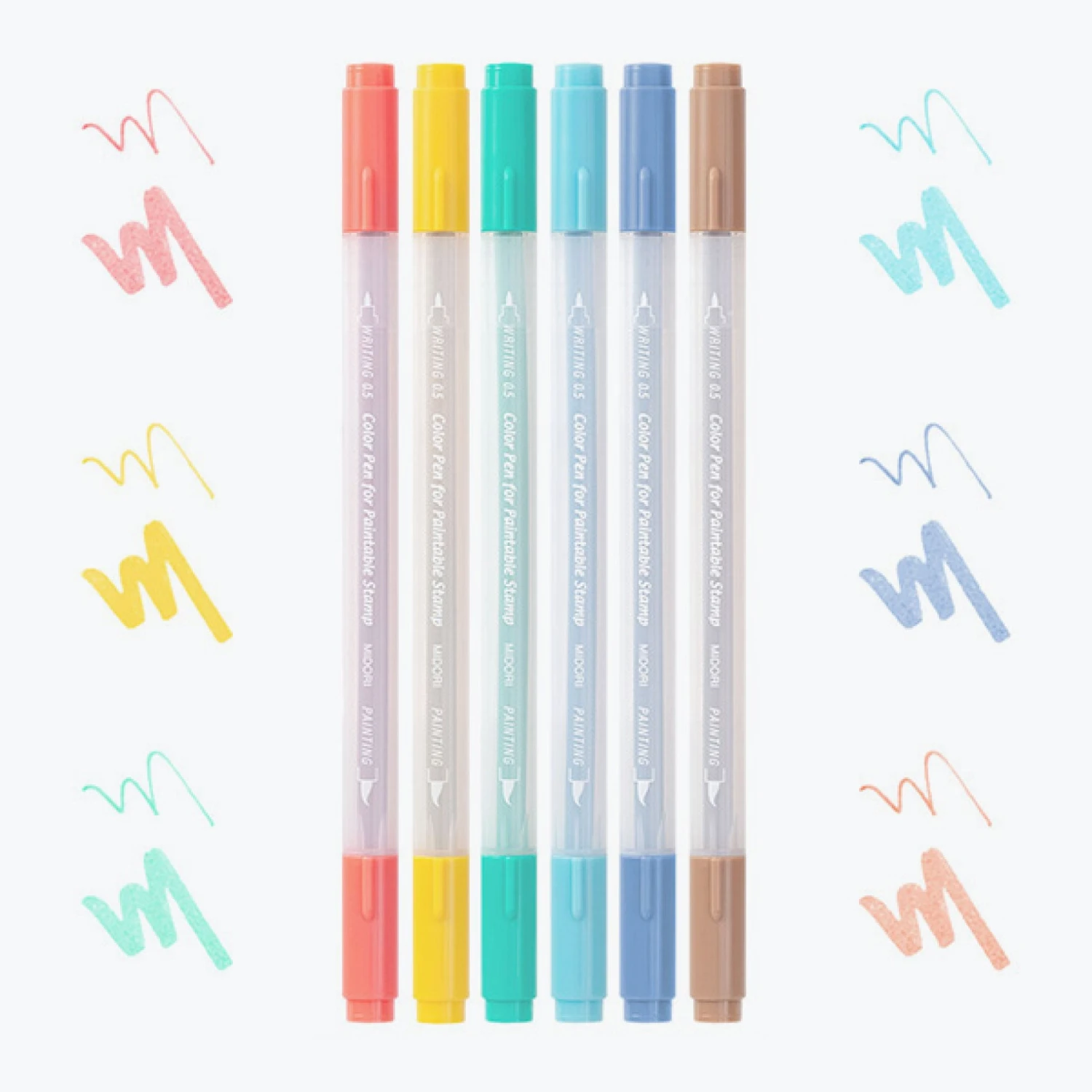 Midori - Brush Pen - Color Pens - Happy Set 4 Midori - Brush Pen - Color Pens - Happy Set
