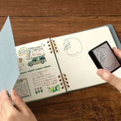 Midori - Notebook - Stamp Series - Blue Notebooks
