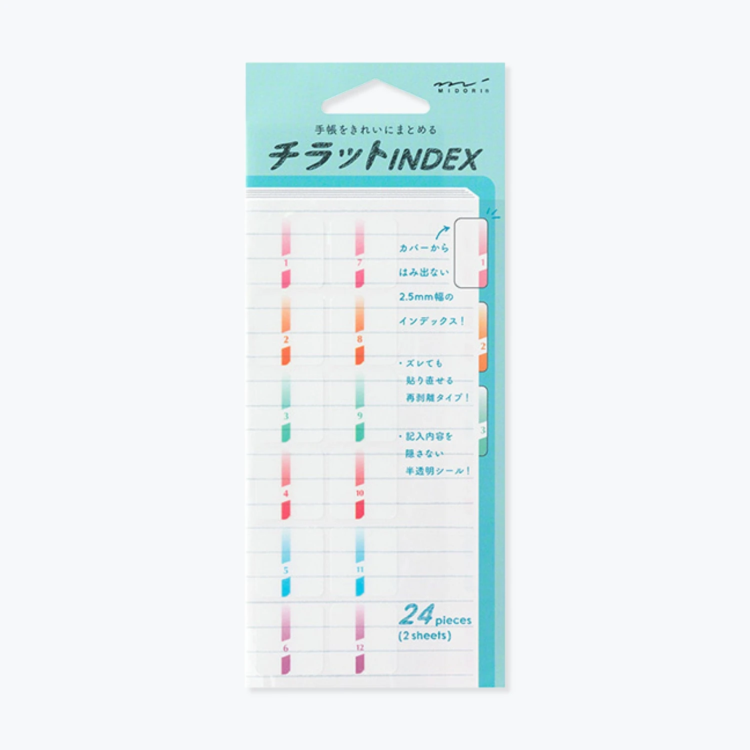 Midori JP Planner Stickers Midori - Planner Sticker - Index Labels - Numbers - Colour 3 Midori JP Planner Stickers Midori - Planner Sticker - Index Labels - Numbers - Colour