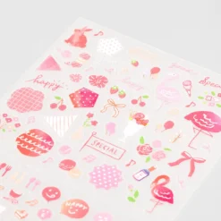 Midori JP Midori - Planner Sticker - Seal Collection - Pink Planner Stickers