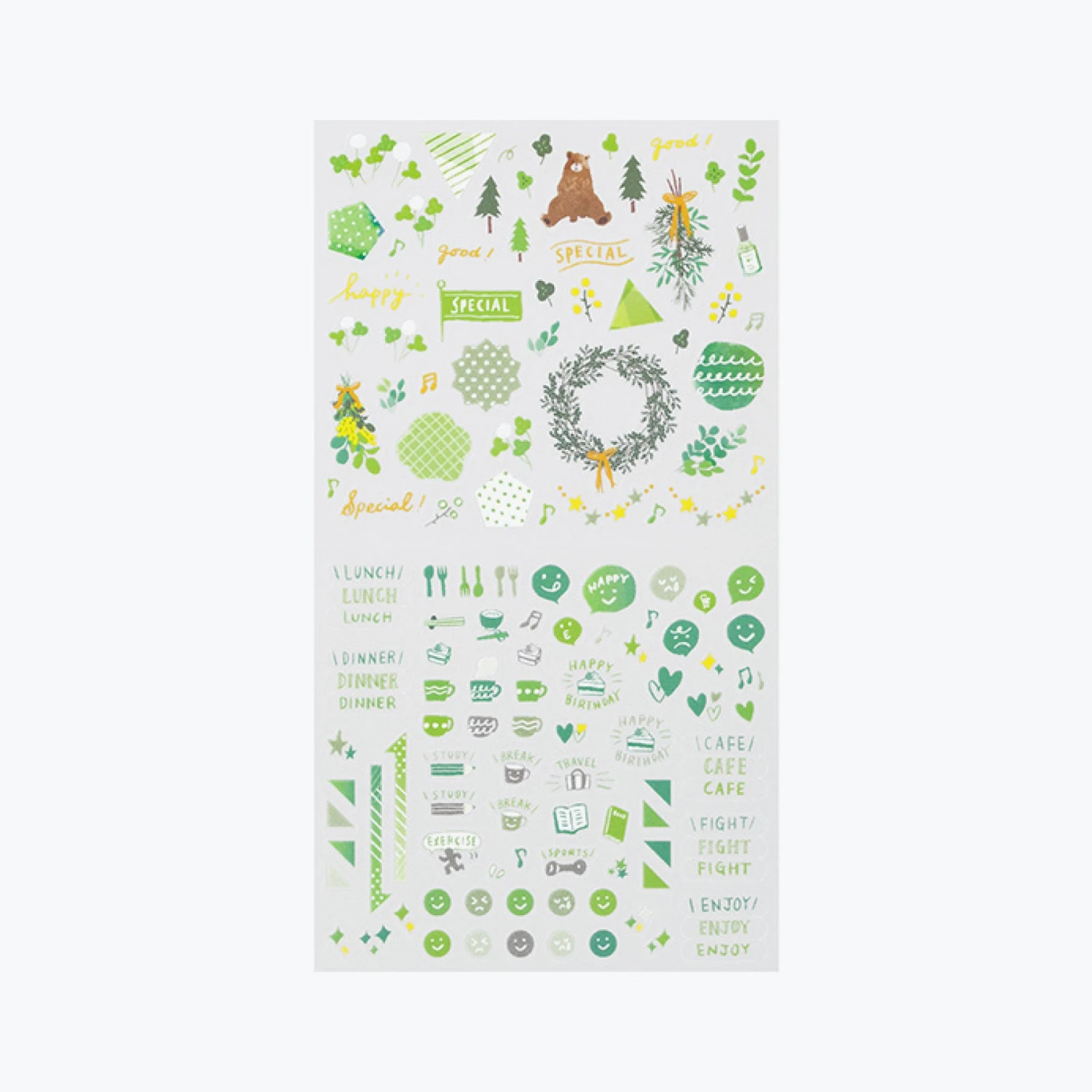 Midori JP Midori - Planner Sticker - Seal Collection - Green 5 Midori JP Midori - Planner Sticker - Seal Collection - Green