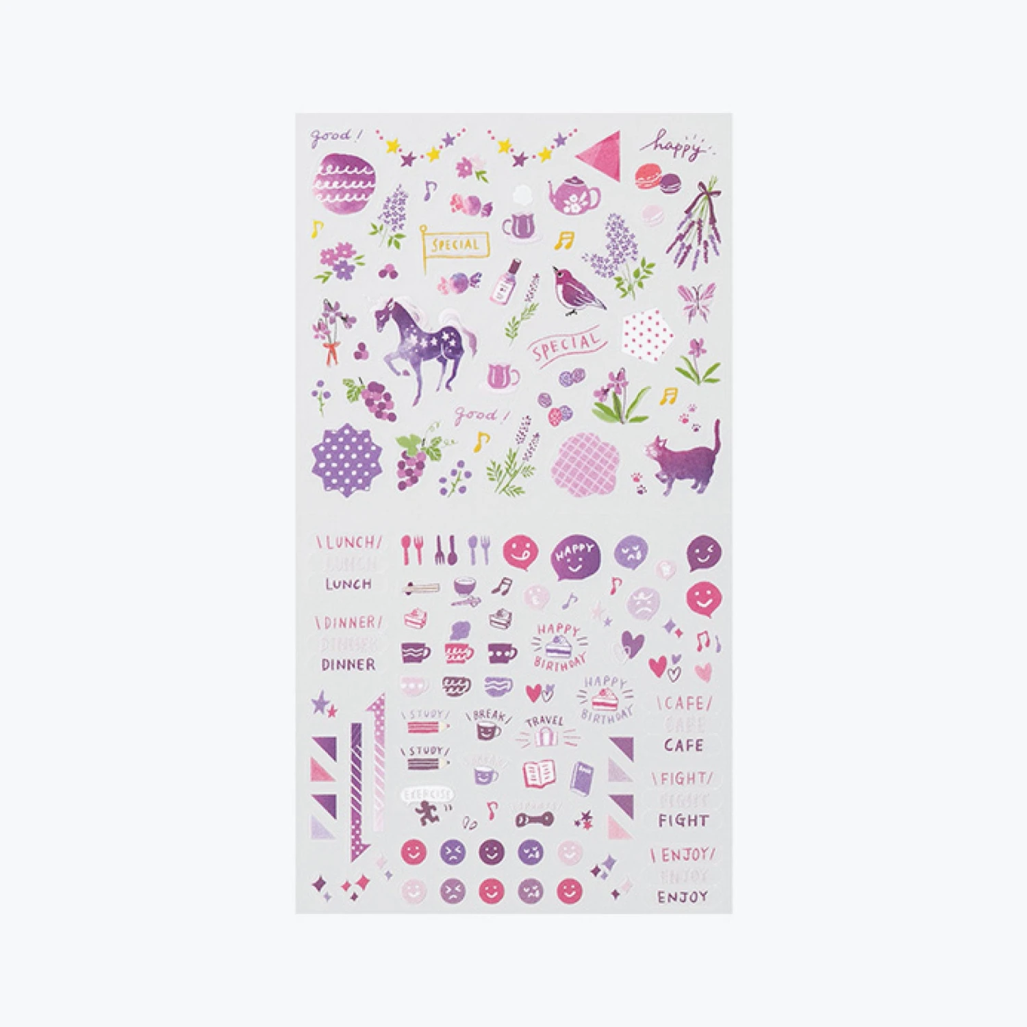 Midori JP Midori - Planner Sticker - Seal Collection - Purple 5 Midori JP Midori - Planner Sticker - Seal Collection - Purple