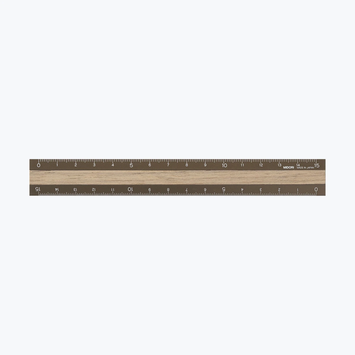 Midori JP Midori - Ruler - Aluminium - 15cm - Brown - Light 3 Midori JP Midori - Ruler - Aluminium - 15cm - Brown - Light