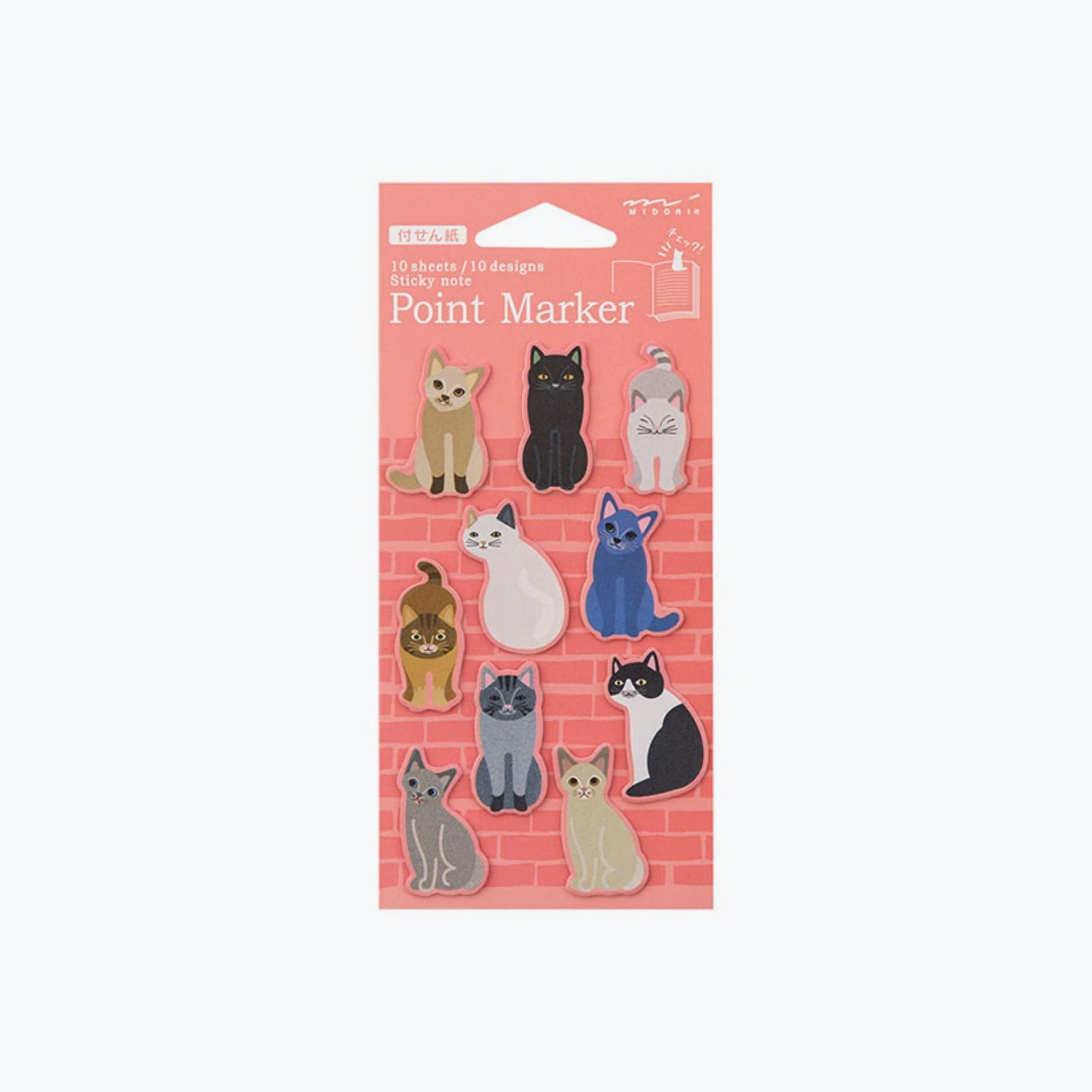 Midori - Sticker Seal - Point Marker - Cat Planner Stickers 3 Midori - Sticker Seal - Point Marker - Cat Planner Stickers
