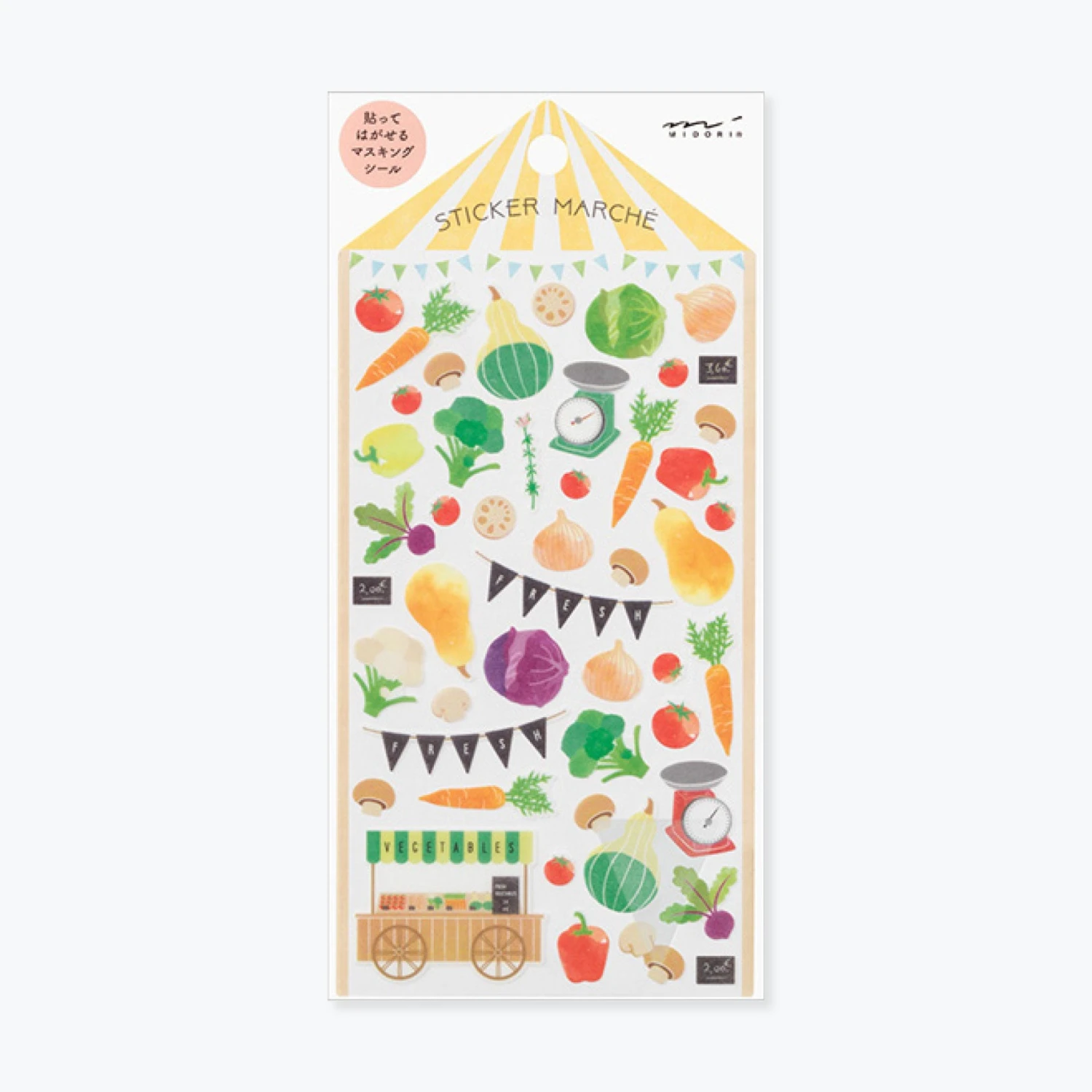 Midori JP Midori - Sticker Seal - Sticker Marché - Vegetables Planner Stickers 3 Midori JP Midori - Sticker Seal - Sticker Marché - Vegetables Planner Stickers