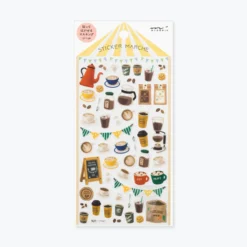 Midori JP Planner Stickers Midori - Sticker Seal - Sticker Marché - Coffee