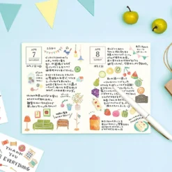 Midori JP Planner Stickers Midori - Sticker Seal - Sticker Marché - Coffee