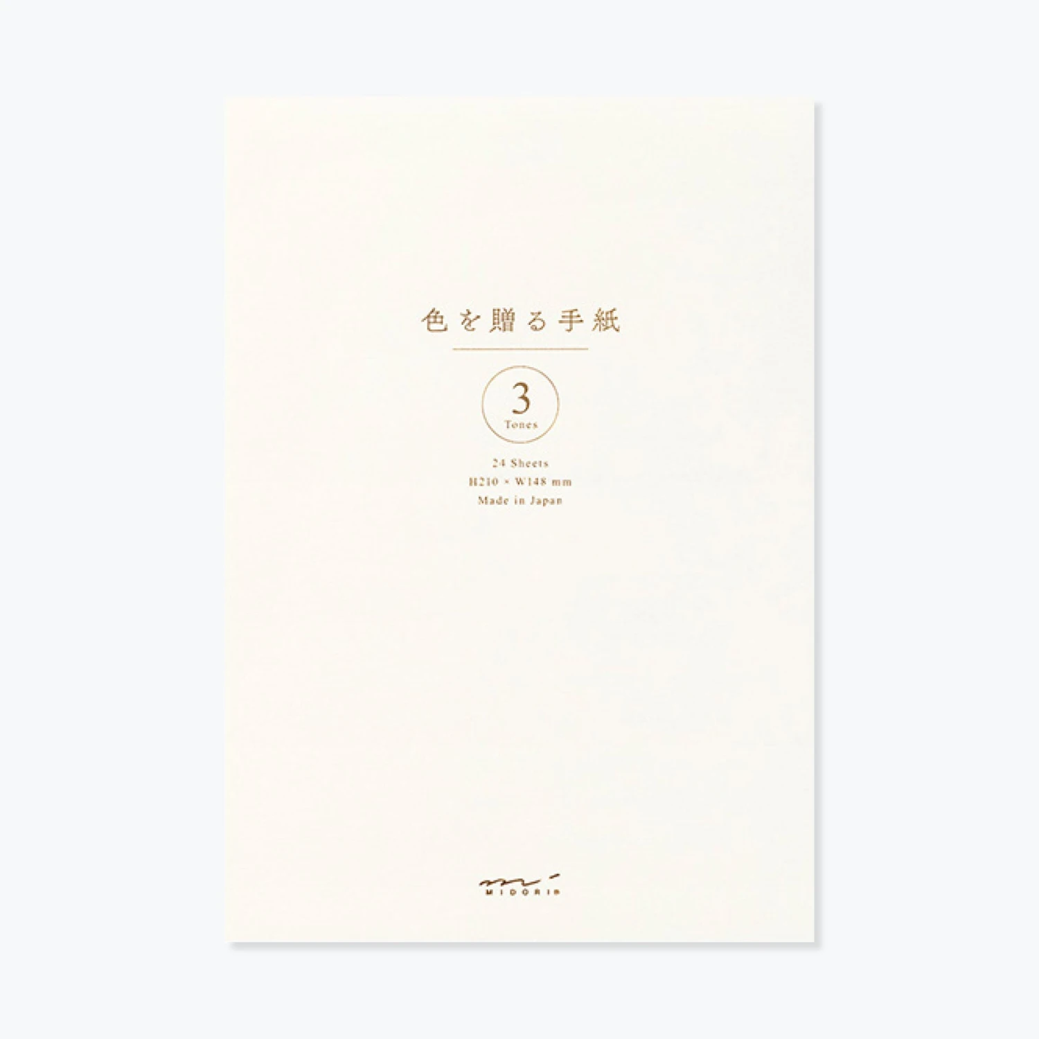 Midori JP Midori - Writing Pad - A5 - 3 Tones - White Letter Writing Paper 3 Midori JP Midori - Writing Pad - A5 - 3 Tones - White Letter Writing Paper