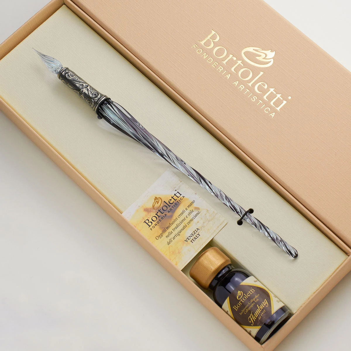 Bortoletti - Writing Set Murano Glass Pen (SET 32) - Glass Nib 5 Bortoletti - Writing Set Murano Glass Pen (SET 32) - Glass Nib