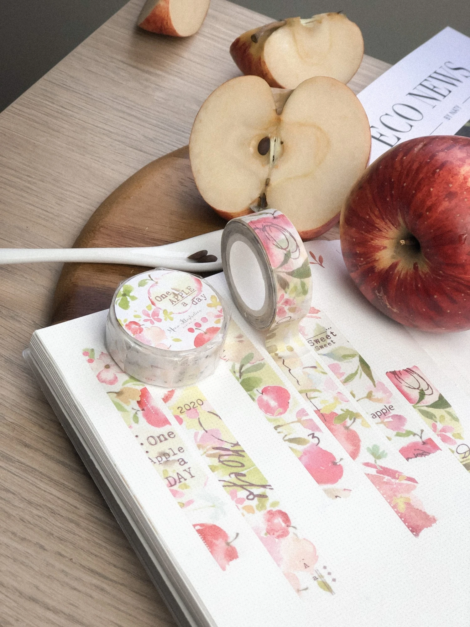 Meow Illustration - Washi Tape - One Apple A Day 3 Meow Illustration - Washi Tape - One Apple A Day