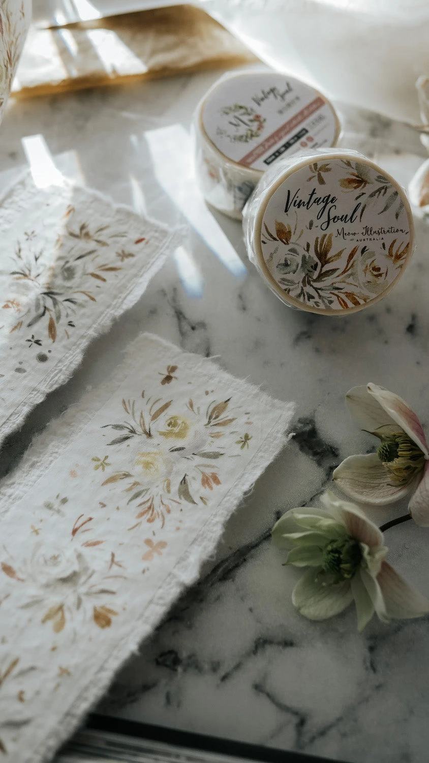 Meow Illustration - Washi Tape - Vintage Soul 3 Meow Illustration - Washi Tape - Vintage Soul