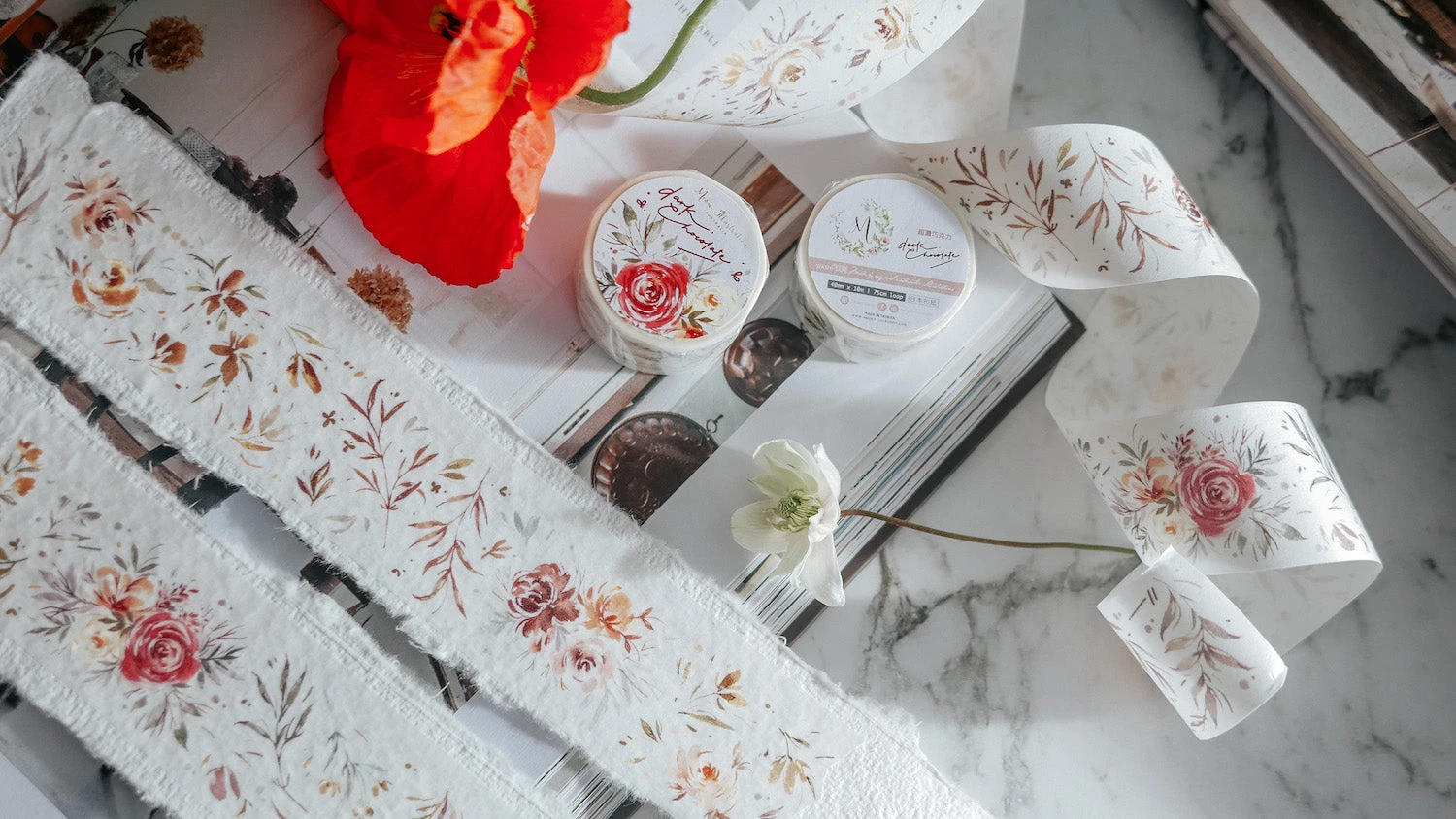 Meow Illustration - Washi Tape - Dark Chocolate 8 Meow Illustration - Washi Tape - Dark Chocolate