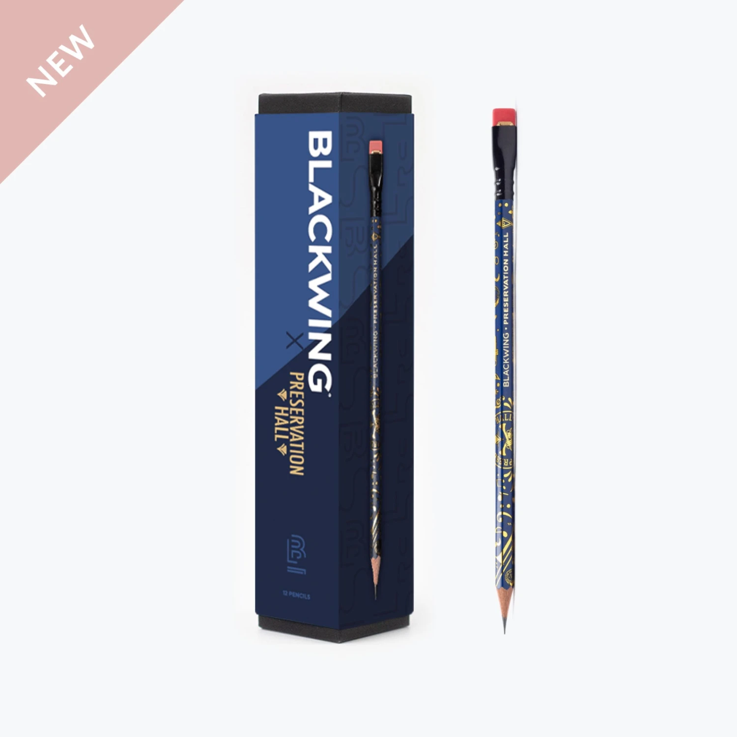 Wooden Pencils Palomino Blackwing - Pencil - X Preservation Hall - Box Of 12 (Limited Edition) 3 Wooden Pencils Palomino Blackwing - Pencil - X Preservation Hall - Box Of 12 (Limited Edition)