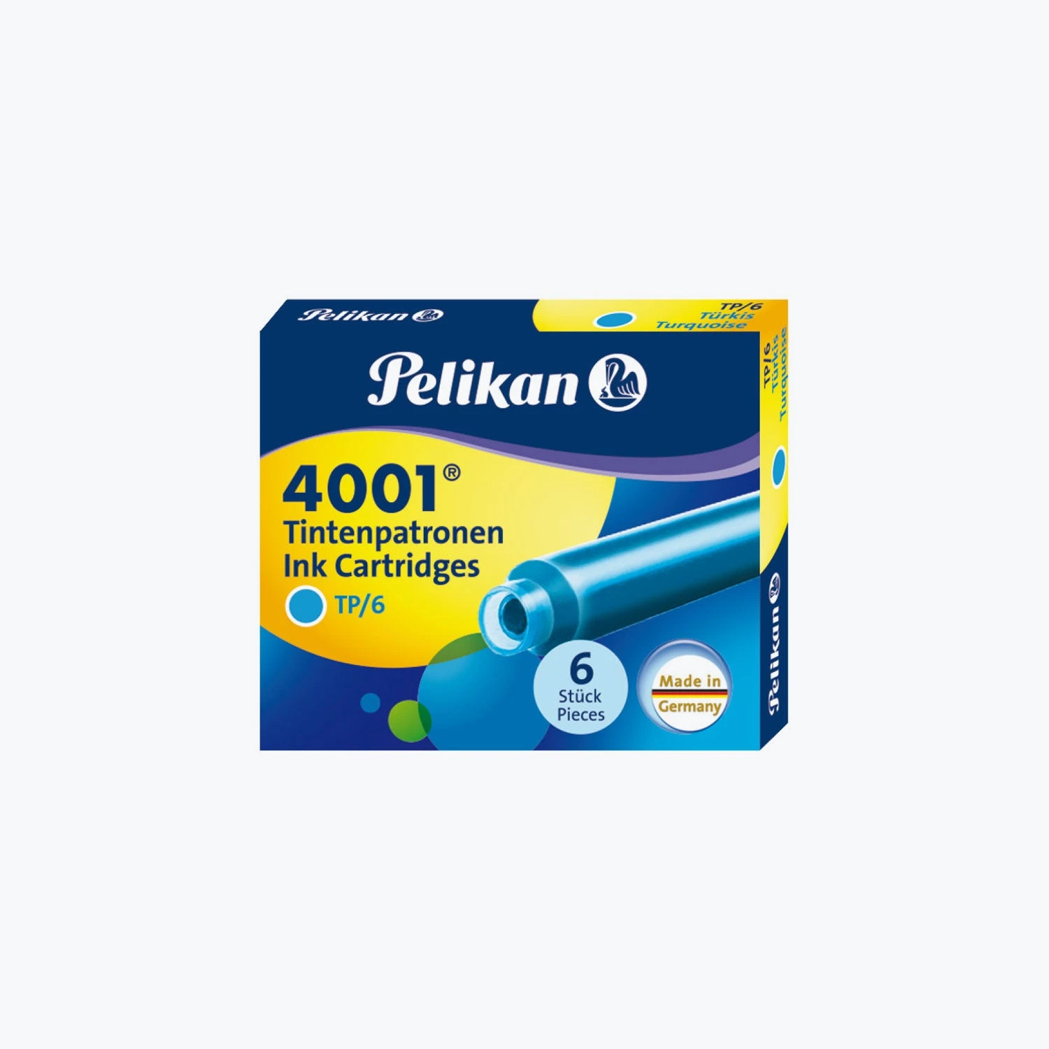 Pelikan - Fountain Pen Ink - Cartridges - 4001 - Turquoise 3 Pelikan - Fountain Pen Ink - Cartridges - 4001 - Turquoise