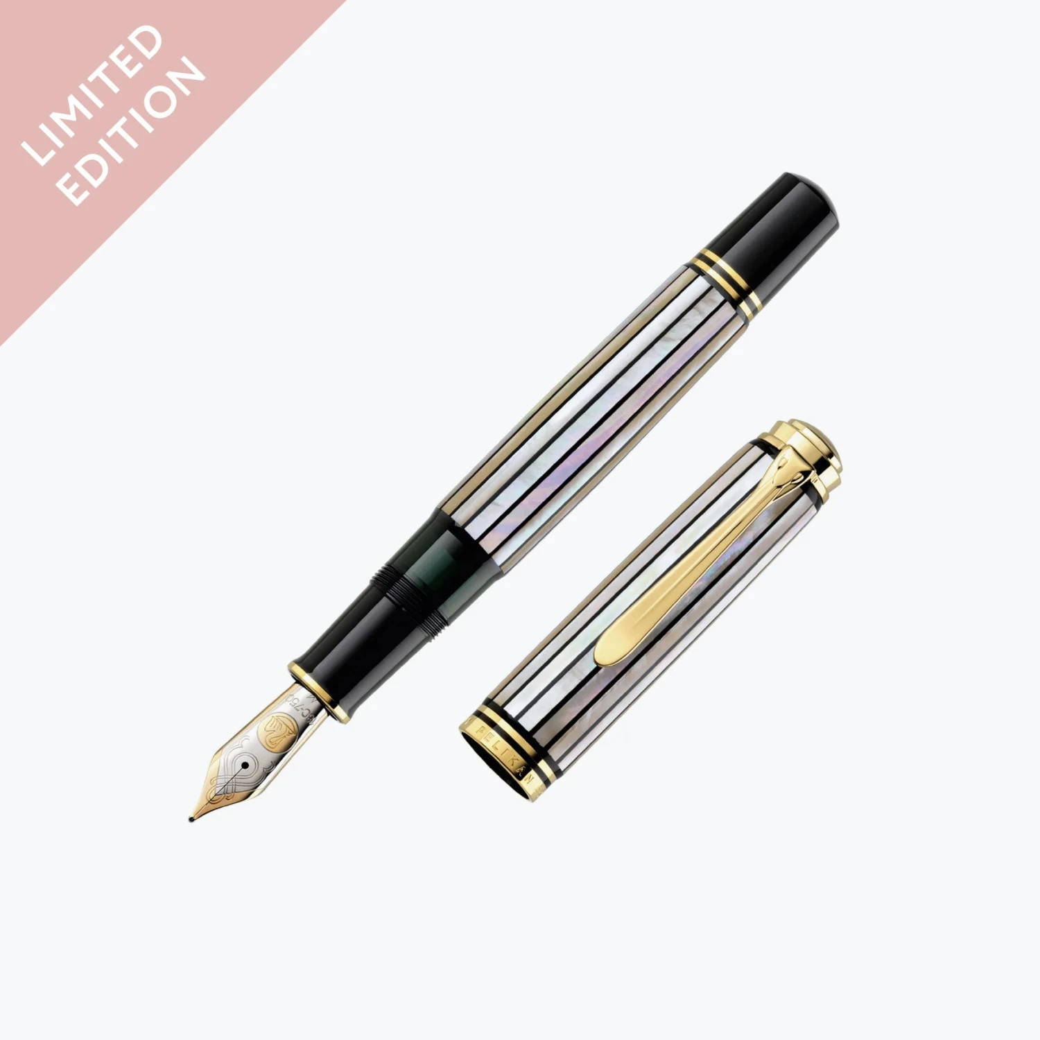 Fountain Pens Pelikan - M1000 Fountain Pen - Raden White Ray (Limited Edition) 3 Fountain Pens Pelikan - M1000 Fountain Pen - Raden White Ray (Limited Edition)