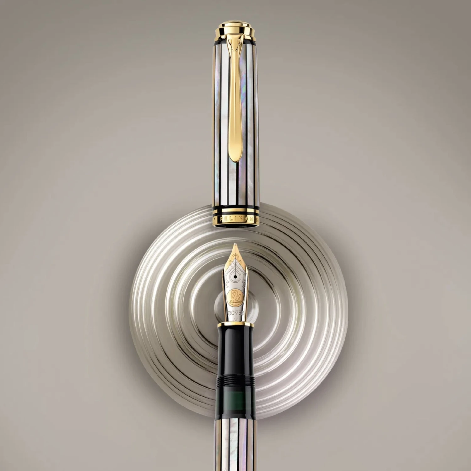 Fountain Pens Pelikan - M1000 Fountain Pen - Raden White Ray (Limited Edition) 6 Fountain Pens Pelikan - M1000 Fountain Pen - Raden White Ray (Limited Edition)