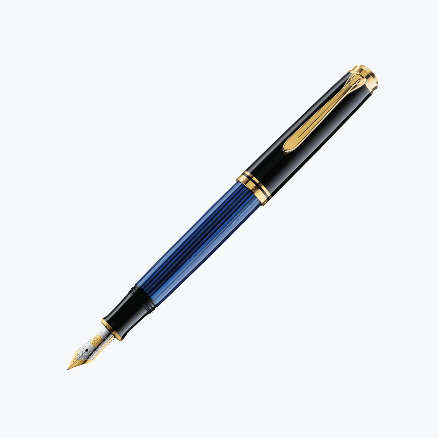 Fountain Pens Pelikan - Souverän M600 Fountain Pen - Black-Blue 3 Fountain Pens Pelikan - Souverän M600 Fountain Pen - Black-Blue