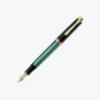 Fountain Pens Pelikan - Souverän M400 Fountain Pen - Black-Green 2 Fountain Pens Pelikan - Souverän M400 Fountain Pen - Black-Green