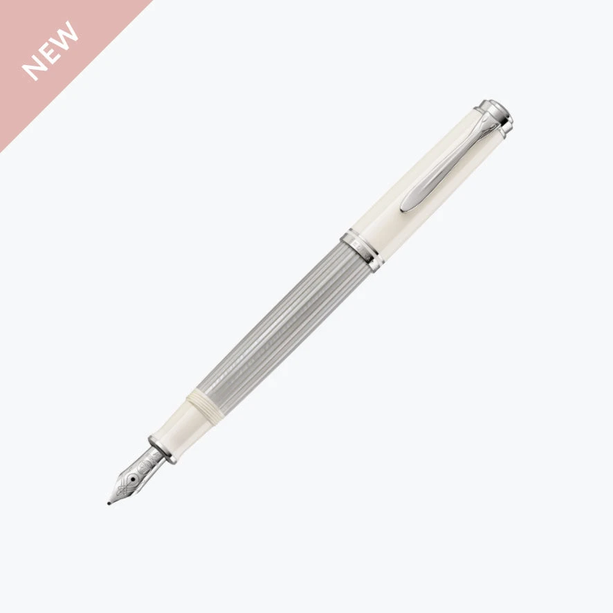 Pelikan - Souverän M405 Fountain Pen - Silver-White Fountain Pens 3 Pelikan - Souverän M405 Fountain Pen - Silver-White Fountain Pens