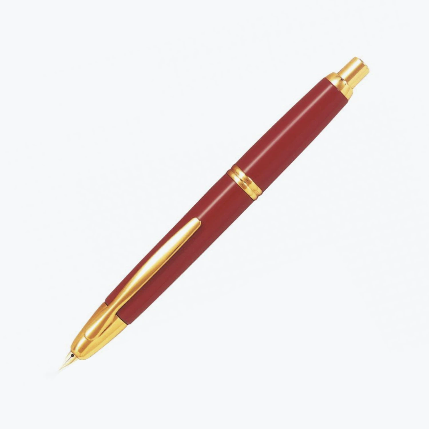 Fountain Pens Pilot - Fountain Pen - Capless - Red (Gold Trim) 3 Fountain Pens Pilot - Fountain Pen - Capless - Red (Gold Trim)