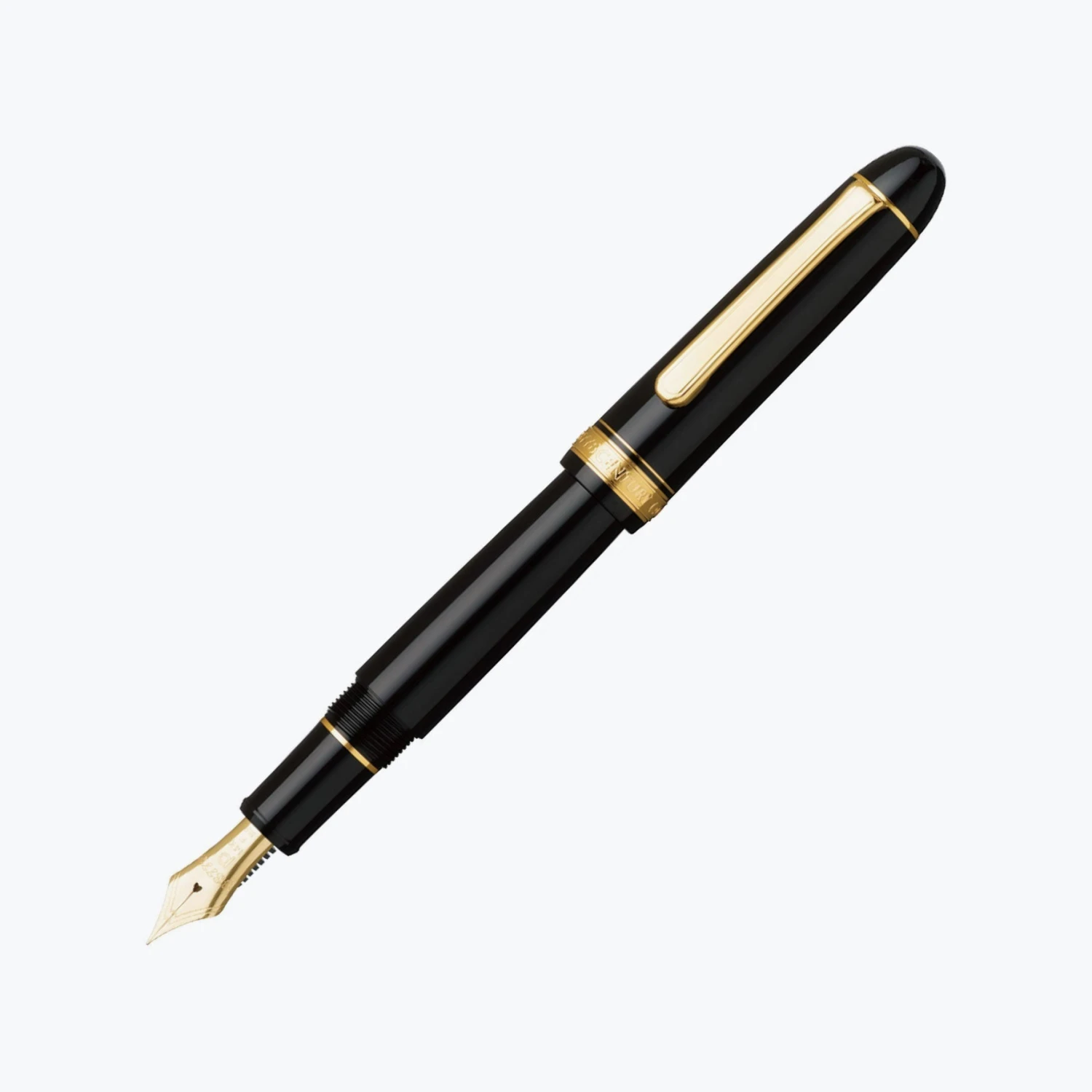 Platinum - Fountain Pen - #3776 Century - Music - Black In Black (Gold) Fountain Pens 3 Platinum - Fountain Pen - #3776 Century - Music - Black In Black (Gold) Fountain Pens
