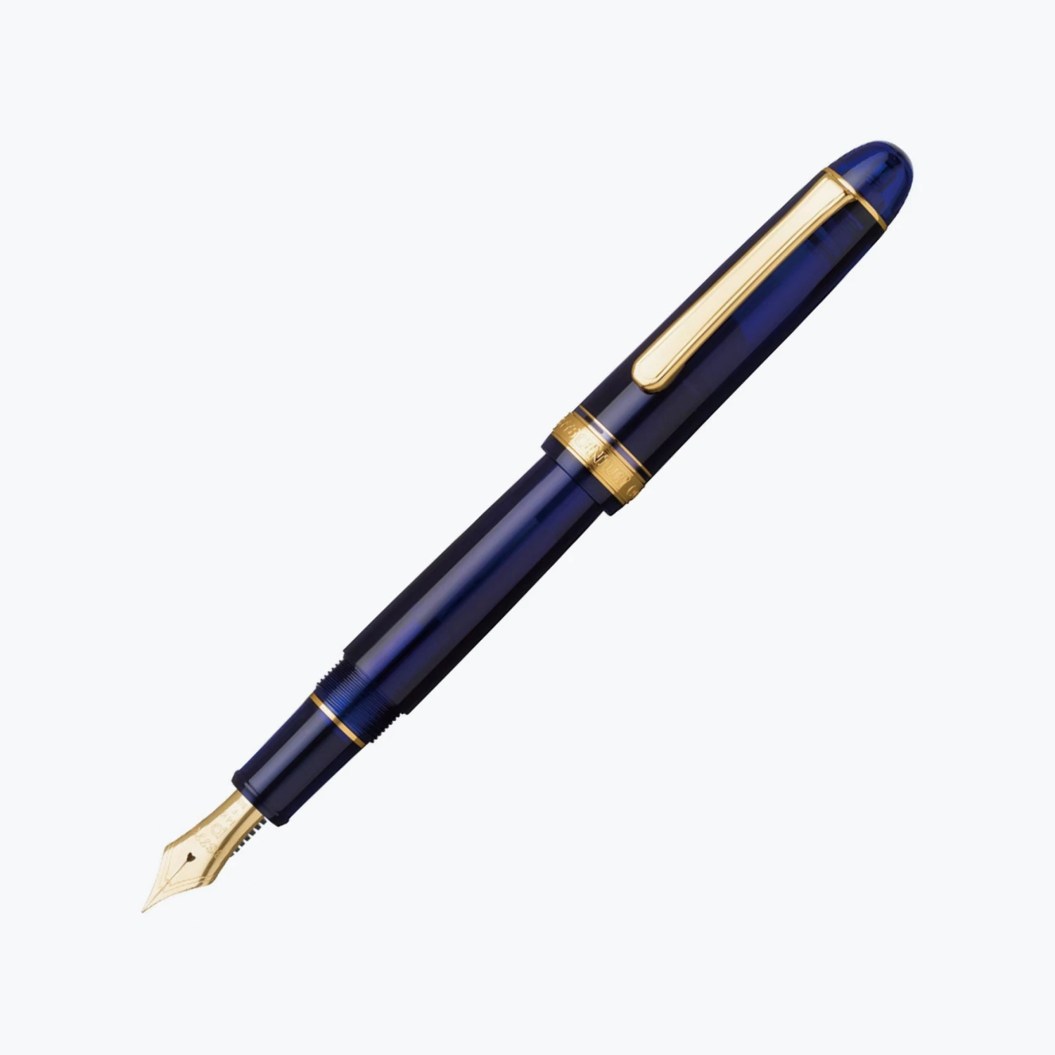 Fountain Pens Platinum - Fountain Pen - #3776 Century - Music - Chartres Blue (Gold) 3 Fountain Pens Platinum - Fountain Pen - #3776 Century - Music - Chartres Blue (Gold)