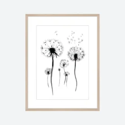 Gifts Under $100 Toril Baekmark - Fine Art Prints - Black Flowers No.6