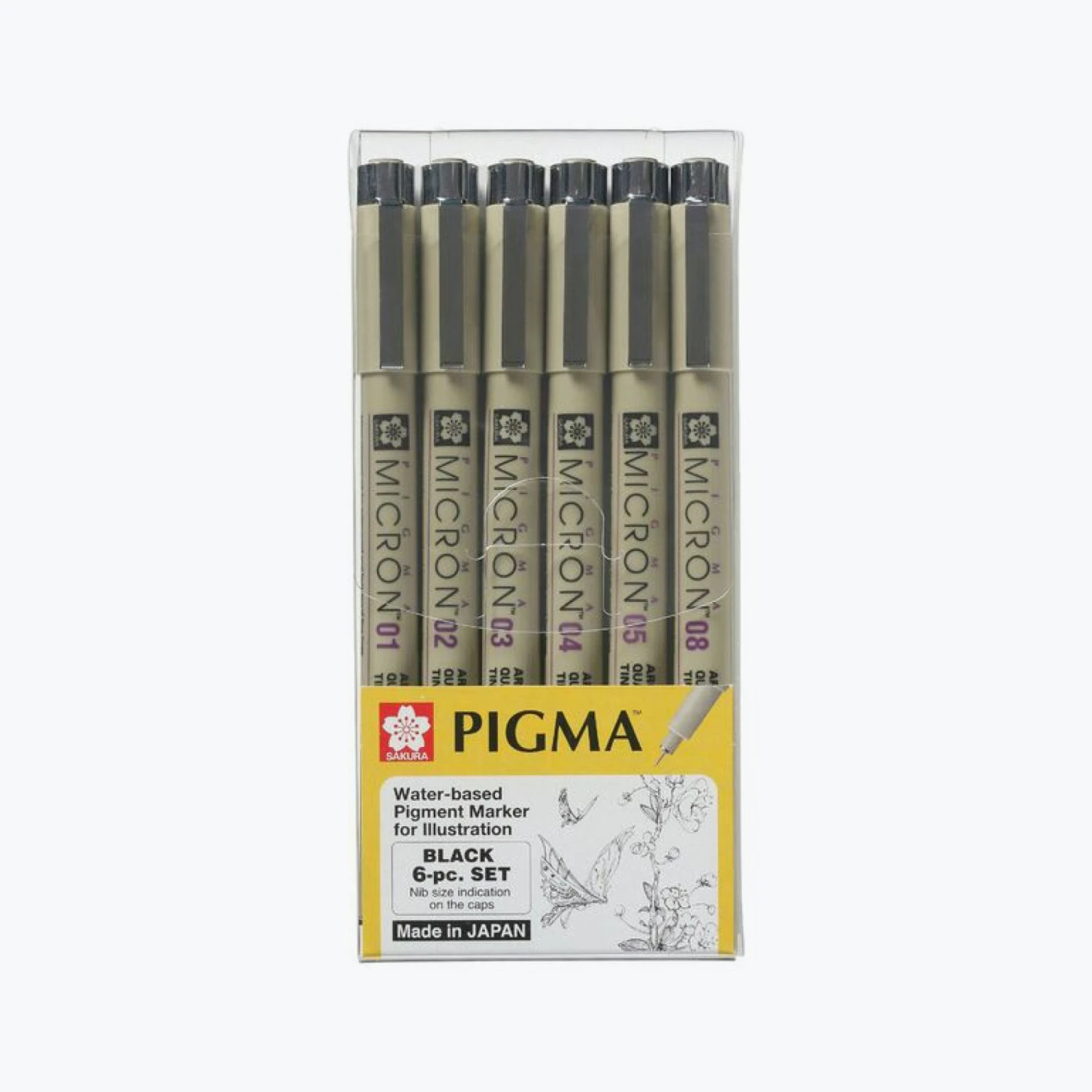 Sakura - Fineliner - Pigma Micron - Black - Pack Of 6 New Arrivals 3 Sakura - Fineliner - Pigma Micron - Black - Pack Of 6 New Arrivals