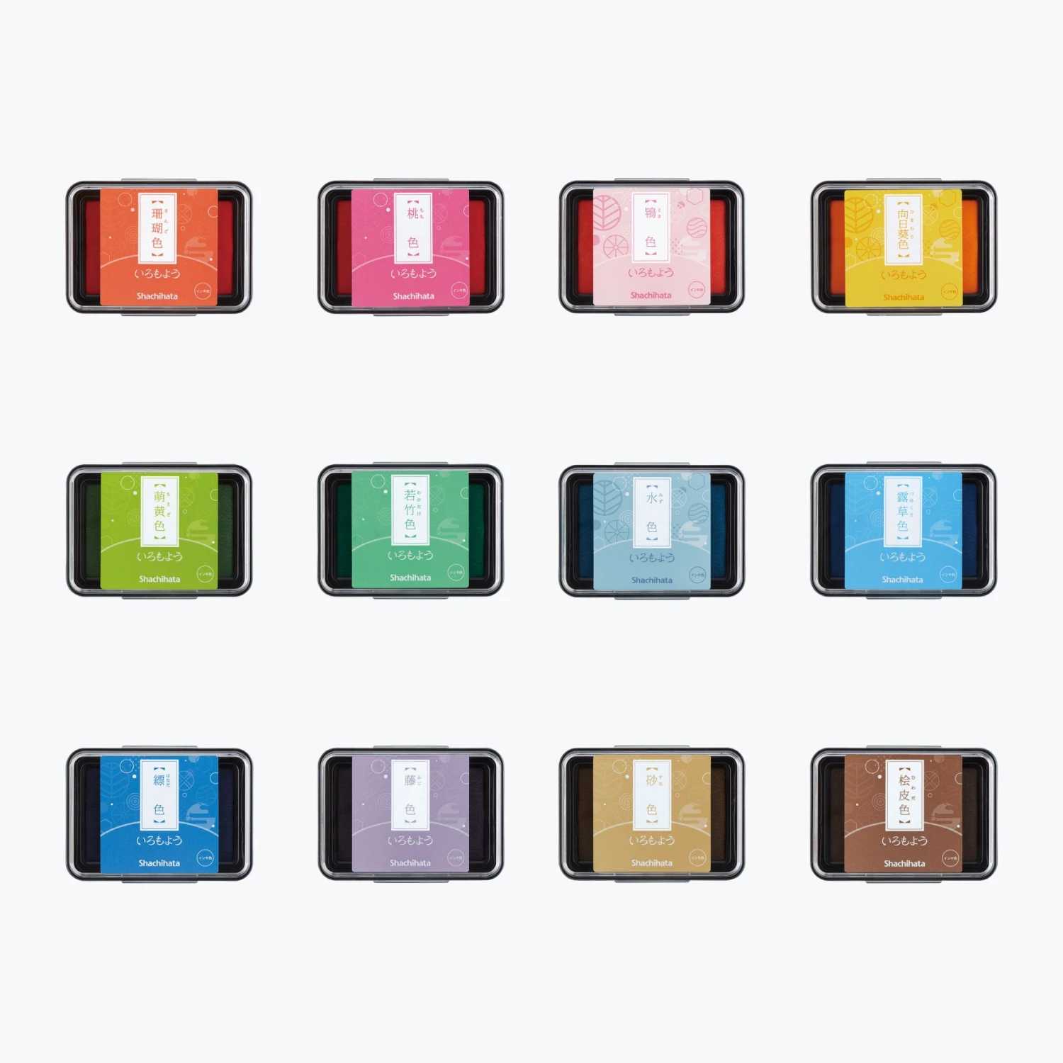 Shachihata - Stamp Pad - Oil-Based Ink - Iromoyo - Set 2 3 Shachihata - Stamp Pad - Oil-Based Ink - Iromoyo - Set 2