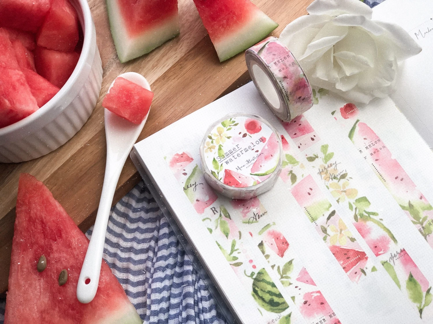 Meow Illustration - Washi Tape - Summer Watermelon 3 Meow Illustration - Washi Tape - Summer Watermelon