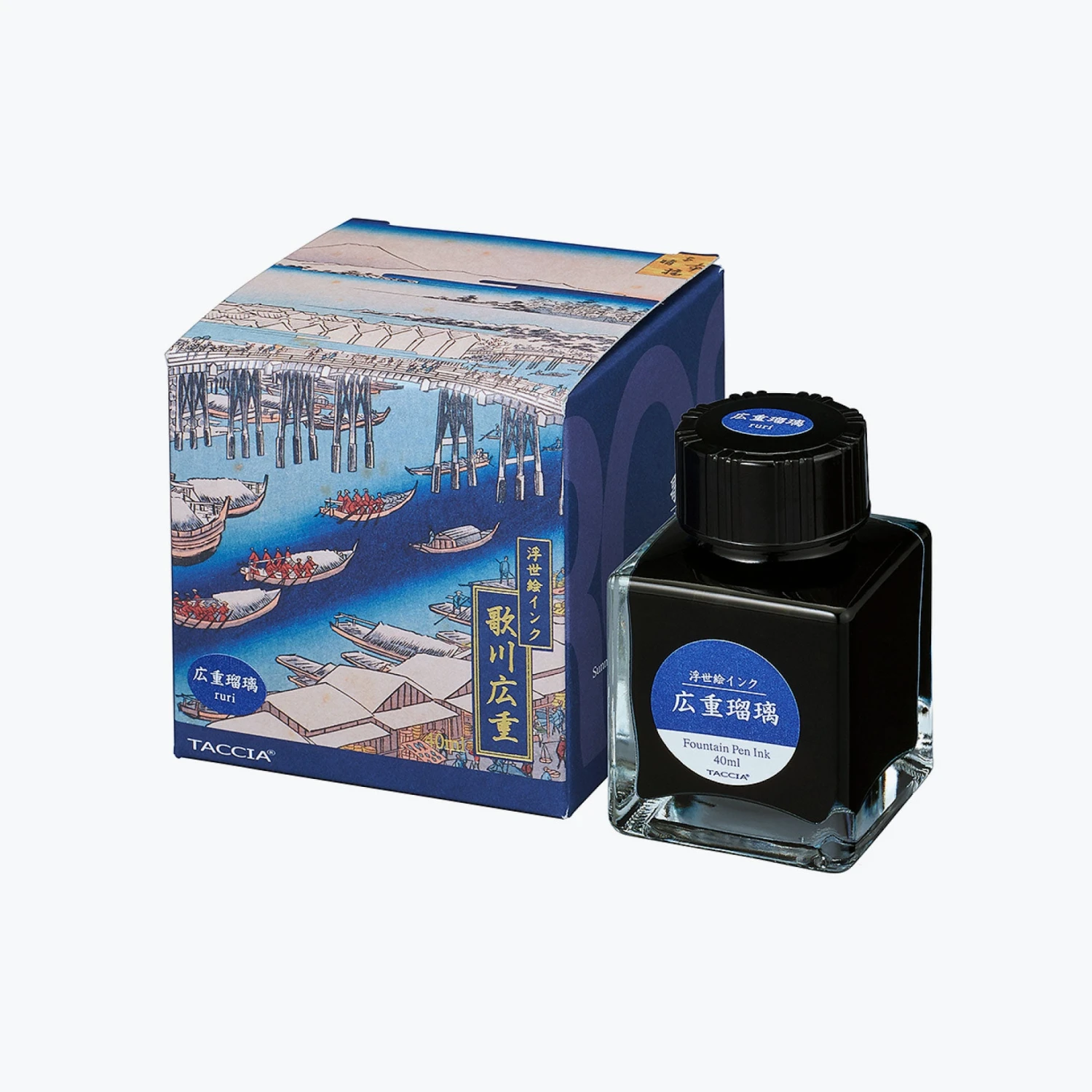 Taccia - Fountain Pen Ink - Ukiyo-e II - Hiroshige-Ruri 3 Taccia - Fountain Pen Ink - Ukiyo-e II - Hiroshige-Ruri