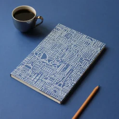 The City Works - Notebook - Hello World - A5 - Blue