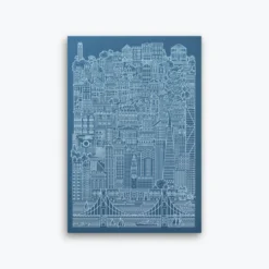 Notebooks The City Works - Notebook - San Francisco - A5 - Blue