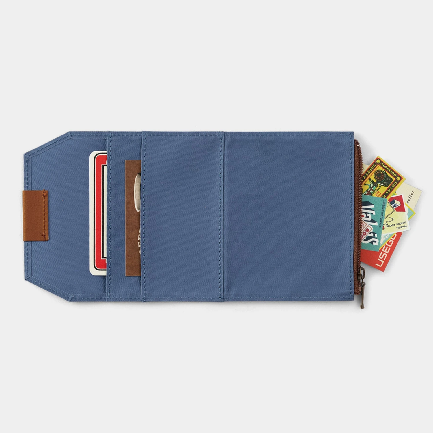 Traveler's Company - B-Sides & Rarities - Passport - Zipper Case - Blue 8 Traveler's Company - B-Sides & Rarities - Passport - Zipper Case - Blue