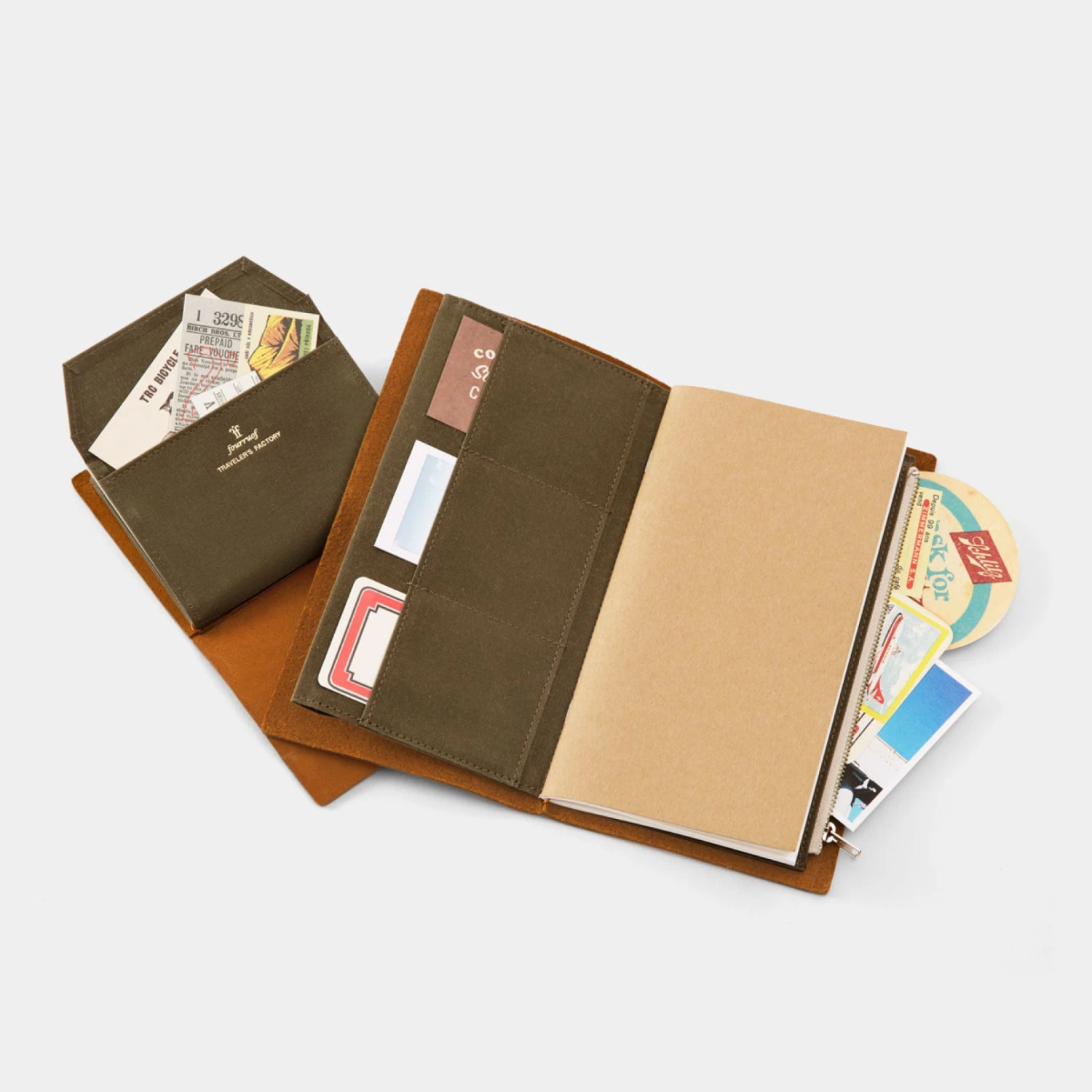 Traveler's Company Traveler's Factory - Zipper Case - Regular - Olive Notebooks 5 Traveler's Company Traveler's Factory - Zipper Case - Regular - Olive Notebooks