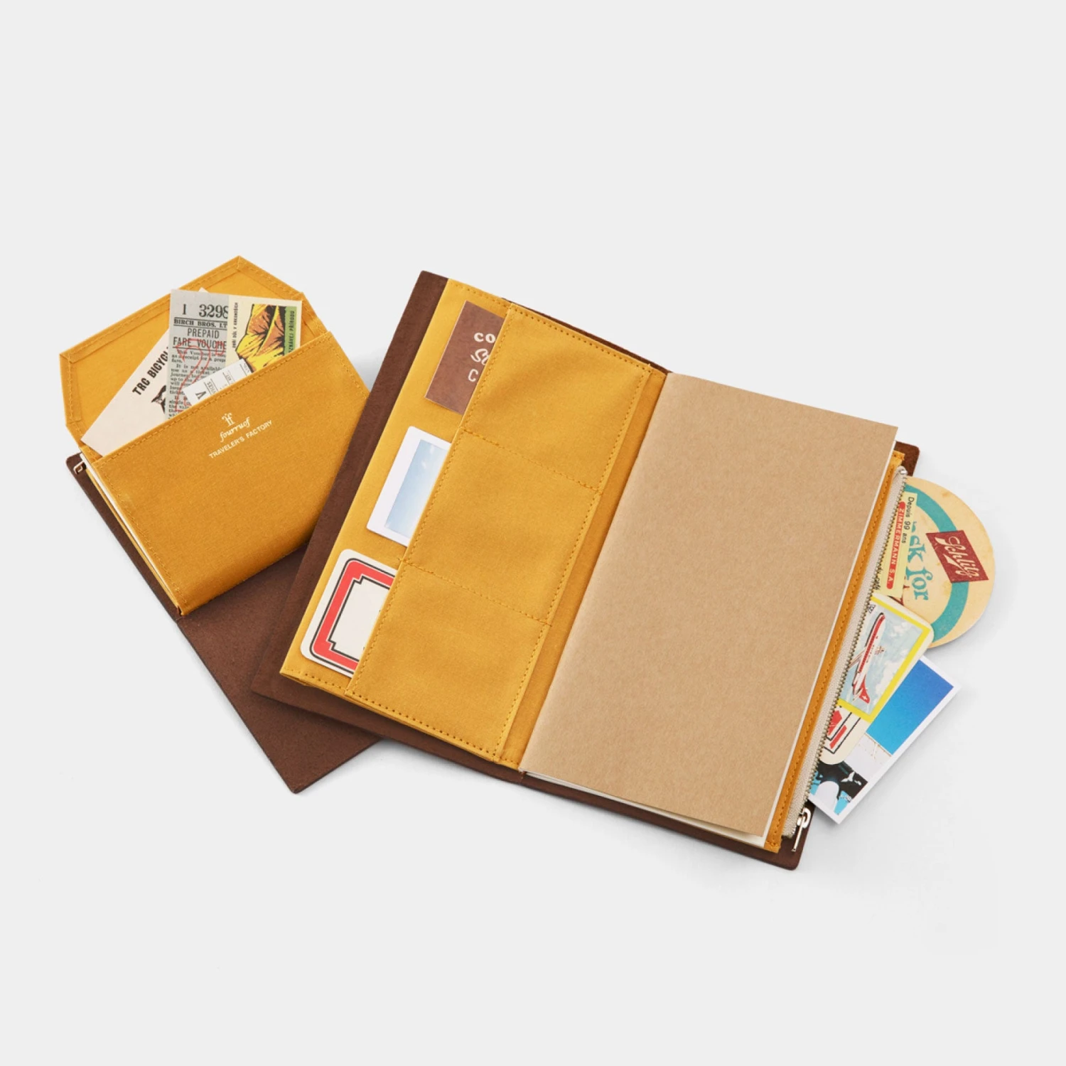 Traveler's Company Traveler's Factory - Zipper Case - Passport - Mustard Notebooks 5 Traveler's Company Traveler's Factory - Zipper Case - Passport - Mustard Notebooks