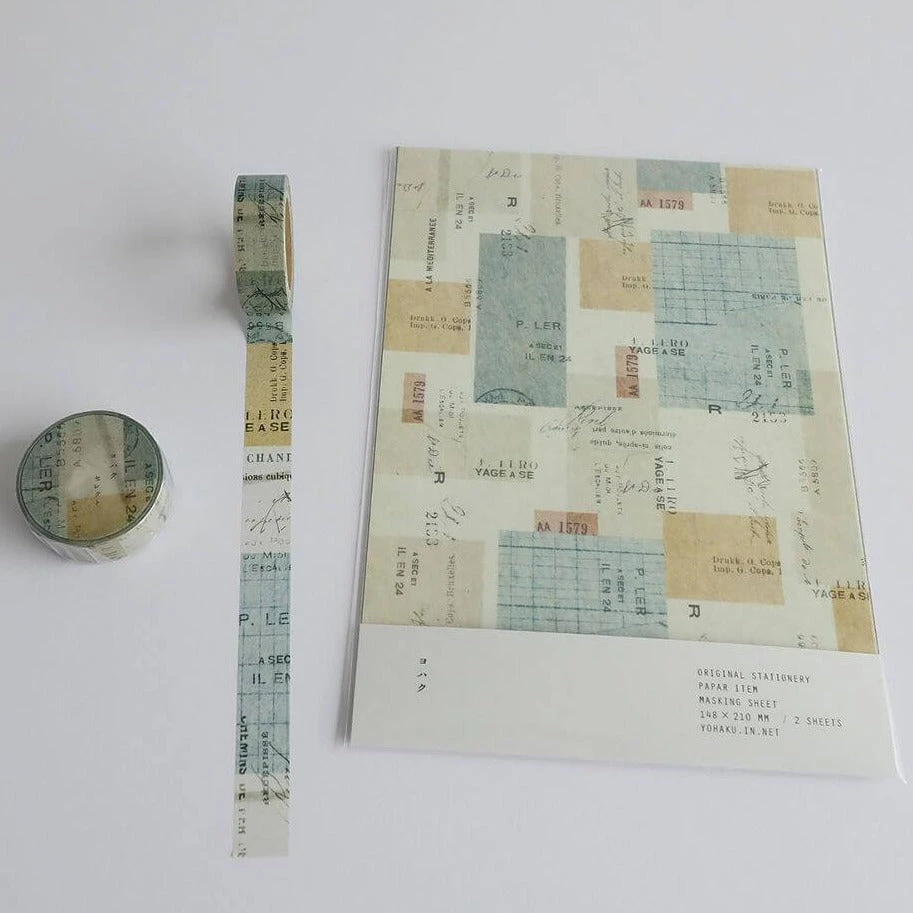 Yohaku - Washi Tape - Masking Sheet - Select 4 Yohaku - Washi Tape - Masking Sheet - Select