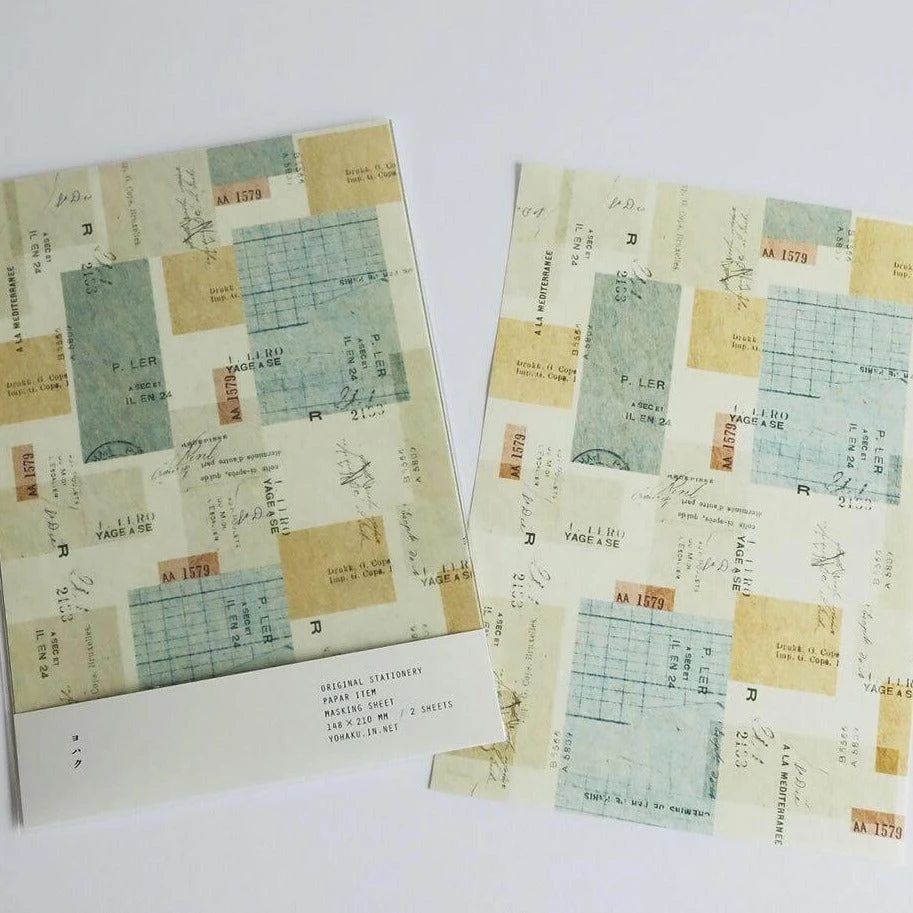 Yohaku - Washi Tape - Masking Sheet - Select 3 Yohaku - Washi Tape - Masking Sheet - Select