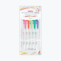 Zebra - Brush Pen - Mildliner Double Sided - Refresh Mild Set New Arrivals