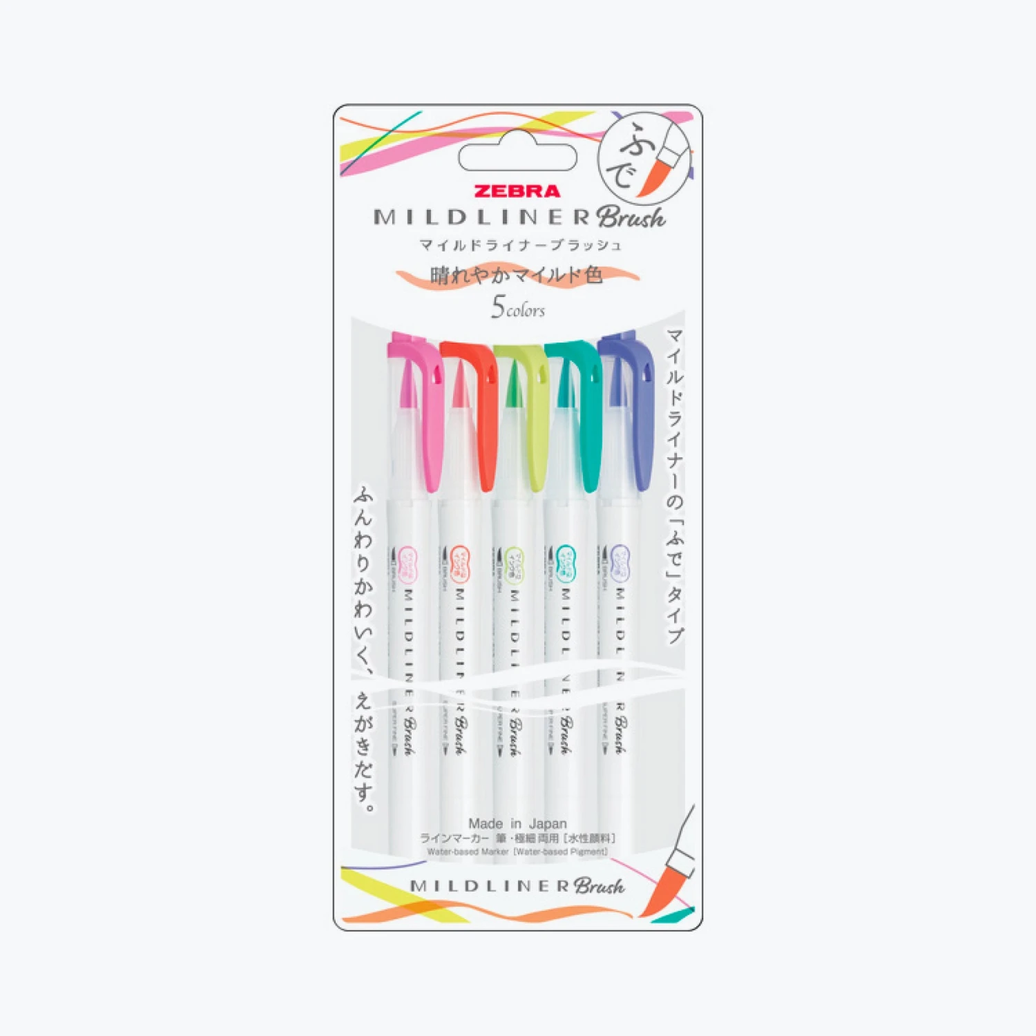 Zebra - Brush Pen - Mildliner Double Sided - Refresh Mild Set New Arrivals 3 Zebra - Brush Pen - Mildliner Double Sided - Refresh Mild Set New Arrivals